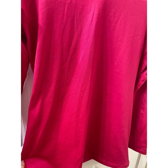 NIKE DRI-FIT Pink Long Sleeve Turtleneck Shirt Top Sz L Fuchsia Thumb Hole - Picture 2 of 10